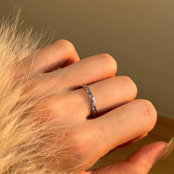 Women's 925 Silver Geometric Style Ring With Electroplating And Microinlaid Zircon Irregular Design