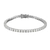 Women's 925 Silver Geometric Tennis Chain Moissanite Bracelet With Diamond Design