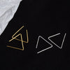 Women's 925 Silver Geometric Triangle Earrings With Electroplated Finish Simple Minimalist Style