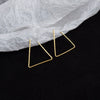 Women's 925 Silver Geometric Triangle Earrings With Electroplated Finish Simple Minimalist Style