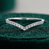 Women's 925 Silver Imitation Stone Ring Set With Ushape Design