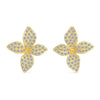 Women's 925 Silver Jewelry Set With Plants Flowers Pattern Minimalist Style Clavicle Chain Included