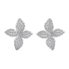 Women's 925 Silver Jewelry Set With Plants Flowers Pattern Minimalist Style Clavicle Chain Included