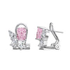 Women's 925 Silver Jewelry Set With Plants Flowers Pattern Minimalist Style Clavicle Chain Included