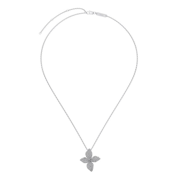 Women's 925 Silver Jewelry Set With Plants Flowers Pattern Minimalist Style Clavicle Chain Included