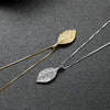 Women's 925 Silver Leaf Pendant Necklace With Box Chain Elegant Light Luxury Floral Style Jewelry