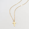 Women's 925 Silver Minimalist Cross Necklace With O Chain Geometric Pendant Electroplated Simple Clavicle Choker