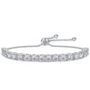 Women's 925 Silver Moissanite Tennis Bracelet Fashionable Geometric Style Set With Diamonds