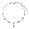 Women's Silver Necklace Geometric Cross Chain Electroplated 925 Silver Jewelry