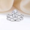 Women's 925 Silver Oval Ice Flower High Carbon Diamond Ring With Geometric And Ushape Design And Electroplating Treatment