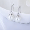 Women's 925 Silver Pearl Geometric Earrings Fashion Jewelry