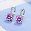 Women's Silver Plated Earrings With Crown Pattern Made Of Copper