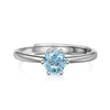 Women's 925 Silver Retro Classic Simple Geometric Opening Adjustable Ring With Electroplating
