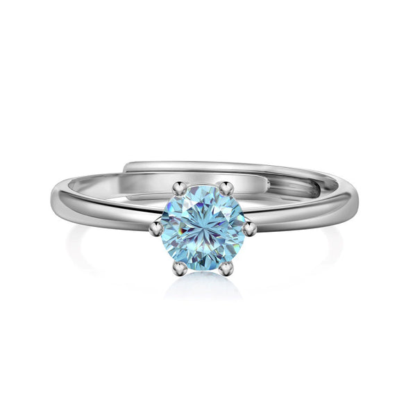 Women's 925 Silver Retro Classic Simple Geometric Opening Adjustable Ring With Electroplating