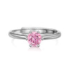 Women's 925 Silver Retro Classic Simple Geometric Opening Adjustable Ring With Electroplating
