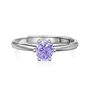 Women's 925 Silver Retro Classic Simple Geometric Opening Adjustable Ring With Electroplating