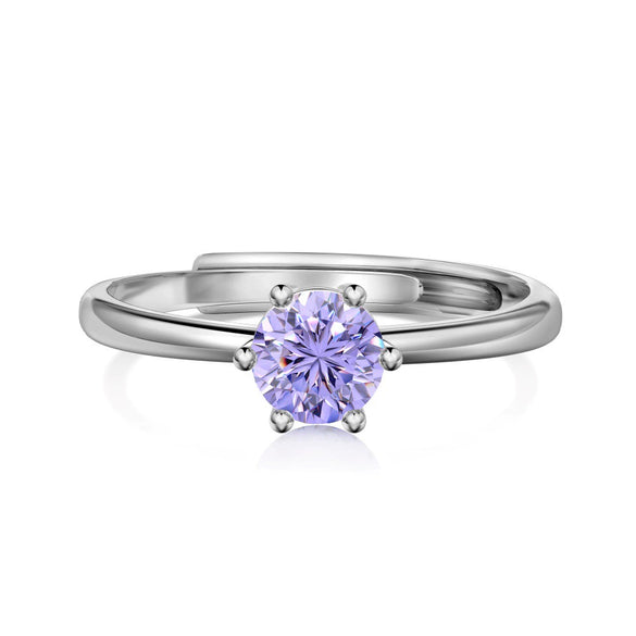 Women's 925 Silver Retro Classic Simple Geometric Opening Adjustable Ring With Electroplating