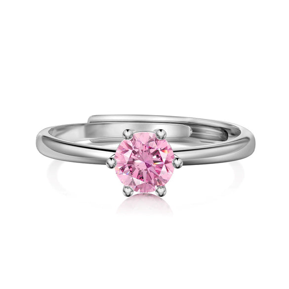 Women's 925 Silver Retro Classic Simple Geometric Opening Adjustable Ring With Electroplating