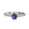 Women's 925 Silver Retro Classic Simple Geometric Opening Adjustable Ring With Electroplating