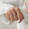 Women's 925 Silver Retro Classic Simple Geometric Opening Adjustable Ring With Electroplating