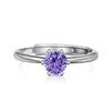 Women's 925 Silver Retro Classic Simple Geometric Opening Adjustable Ring With Electroplating