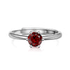 Women's 925 Silver Retro Classic Simple Geometric Opening Adjustable Ring With Electroplating