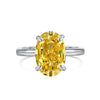 Women's Silver Ring Geometric Style Electroplating Oval Design