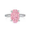 Women's Silver Ring Geometric Style Electroplating Oval Design