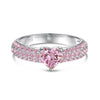 Women's 925 Silver Ring With Light Luxury Style And Geometric Design Powder Zirconium Inlay Electroplated