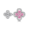 Women's 925 Silver Ring With Light Luxury Style And Geometric Design Powder Zirconium Inlay Electroplated