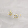 Women's Silver Snowflake Ear Cuff Earrings Geometric Electroplated Clipon Jewelry For Nonpierced Ears