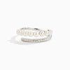 Women's Silver 925 Sterling Silver Geometric Ring With Nail Pearl Zircon Electroplated Jewelry