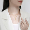 Women's 925 Silver Sunflower Clavicle Chain Jewelry With Geometric Pattern And Electroplating Process