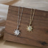 Women's Silver Sunflower Pendant Clavicle Chain With Geometric Pattern And Electroplating Process