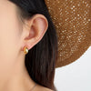 Women's 925 Silver Ushape Geometric Retro Electroplated Earrings
