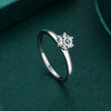 Women's 925 Silver Zircon Ring With Geometric Design
