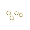 Women's Simple And Atmospheric Glossy Brass Electroplated Geometric Earrings
