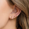 Women's Simple And Atmospheric Glossy Brass Electroplated Geometric Earrings