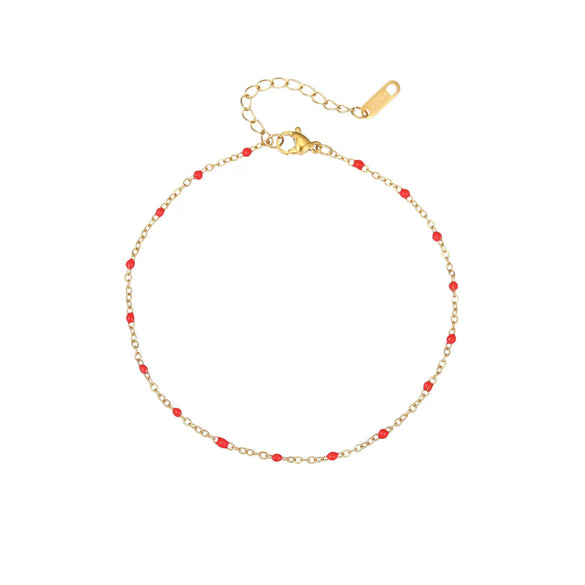 Women's Simple Bohemian Adjustable Fake Pearl Beaded Anklet Geometric Beach Foot Jewelry Fashion Gift