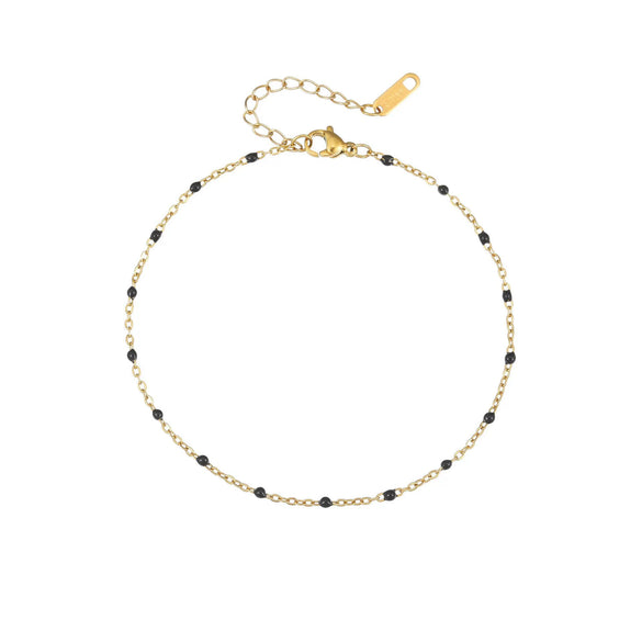 Women's Simple Bohemian Adjustable Fake Pearl Beaded Anklet Geometric Beach Foot Jewelry Fashion Gift