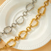 Women's Simple Casual Stainless Steel Necklace With 18K Gold Vacuum Plating And Geometric Pendant Design