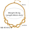 Women's Simple Casual Stainless Steel Necklace With 18K Gold Vacuum Plating And Geometric Pendant Design