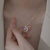 Women's Simple Cold Style Star Moon S925 Sterling Silver Clavicle Chain With Electroplating And Geometric Design