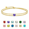 Women's Simple Double Layer Copper Bracelet With Geometric Shape Electroplated Casual Hand Jewelry Gift