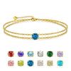 Women's Simple Double Layer Copper Bracelet With Geometric Shape Electroplated Casual Hand Jewelry Gift