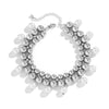 Women's Simple Doublelayer Geometric Imitation Pearl Anklet Made Of Plastic And Resin