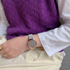 Women's Simple Elegant Retro Art Academy Style Quartz Watch Alloy Case Imitation Leather Strap Stainless Steel Horseshoe Buckle Round Dial