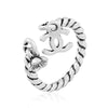 Women's Simple Fashion Adjustable Open Ring Alloy Drop Shape Dripping Oil Statement Ring