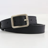 Women's Simple Fashion Belt With Alloy Square Buckle And Stitching Detail In Imitation Leather All Match Retro Style