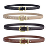 Women's Simple Fashion Jeans Belt Imitation Leather Alloy Buckle Electroplating Thread Decorative All Match Student Belt Cartoon Sweet Princess Small Fresh Style
